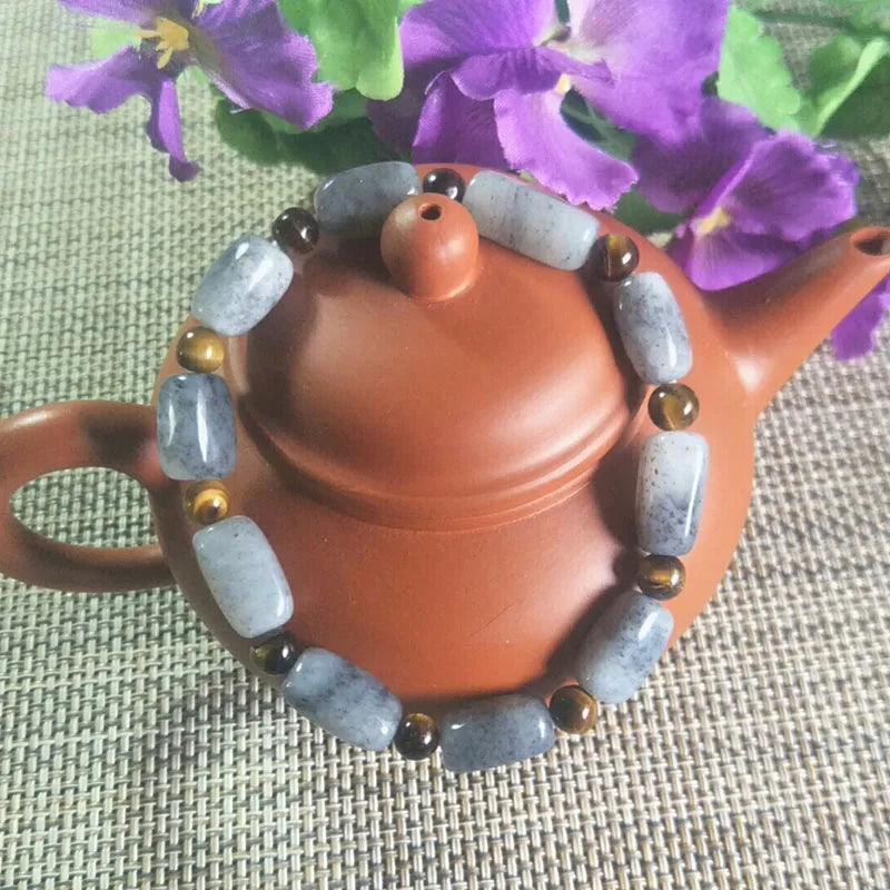 Hetian Jade Qing hua Stone Bracelet Lucky Evil Spirits Exorcise Auspicious
