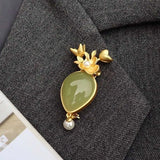 Natural Hetian Jade Qinghai Green Water Drop Pendant S925 Sterling Silver