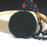 Hetian Jade Carved Dragon Pendant Lucky Amulet Zodiac Necklace