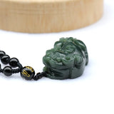 Hetian Jade Pixiu Pendant Lucky Amulet Necklace Men Women