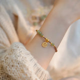 Hetian Jade Lucky Charm Adjustable Bracelet for Women