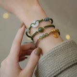 Hetian Jade Lucky Charm Adjustable Bracelet for Women