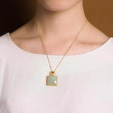 Natural Hetian Jade S925 Sterling Silver Retro Gift Ornament