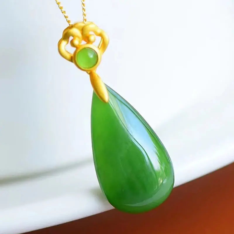 Hetian Jade Sterling Silver Lock of Good Wishes with Small Key