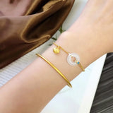 Hetian Jade Gourd Bracelet S925 Sterling Silver Turquoise Ornament