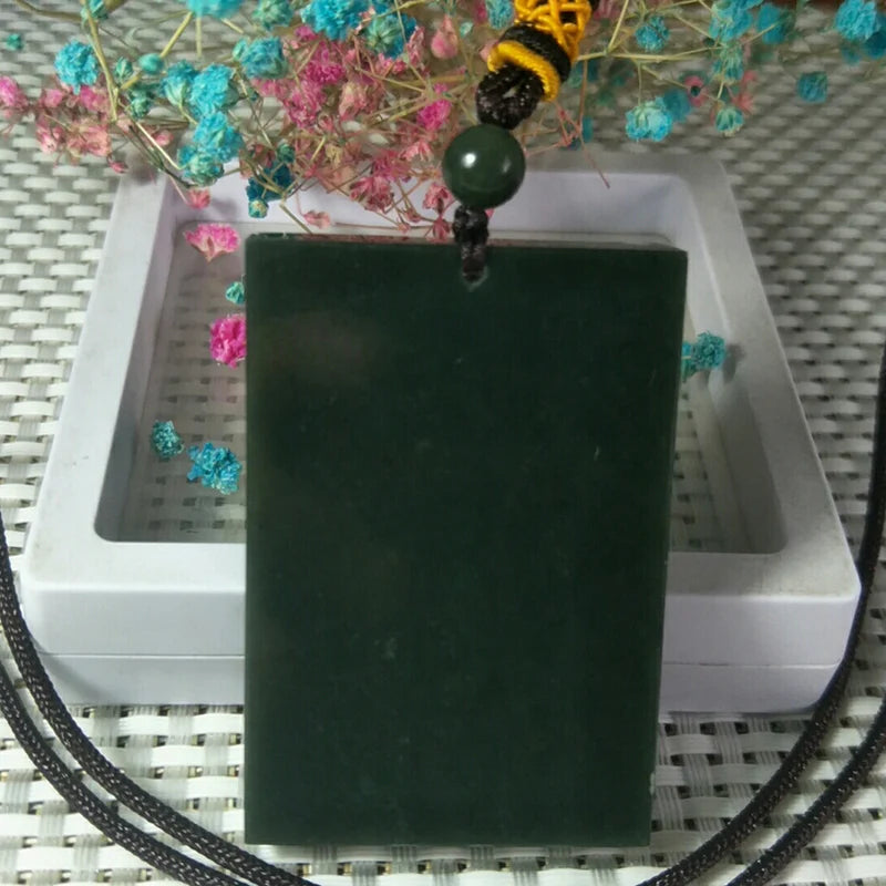 Natural Hetian Jade Safety Jade Pendant Lucky Exorcise Evil Spirits