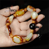 Natural Hetian Jade Seed Material Bracelet for Men Women