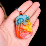 Natural Hetian Jade Tiger Pendant Necklace for Men and Women