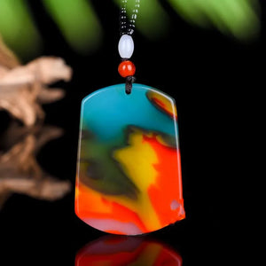 Natural Hetian Jade Tiger Pendant Necklace for Men and Women