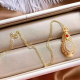 Natural Hetian Jade Vase Pendant Retro Necklace Women's Ornament