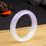 Natural Hetian Jade Violet Bracelet Charms Bangle Fine Jewelry