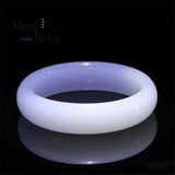 Natural Hetian Jade Violet Bracelet Charms Bangle Fine Jewelry