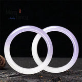 Natural Hetian Jade Violet Bracelet Charms Bangle Fine Jewelry