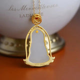 Vintage Hetian Jade Avalokitesvara Pendant in S925 Sterling Silver