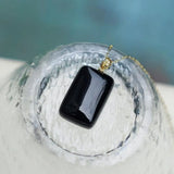 Natural Hetian Jade Women's Pendant S925 Silver Plating 18K Dark Jade Lucky Pend