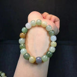 12mm Hetian Jade Beads Bracelet Lucky Safety Amulet