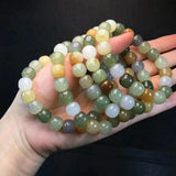 12mm Hetian Jade Beads Bracelet Lucky Safety Amulet