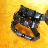 Hetian Nephrite Jade Dark Green Bracelet Square Cards Round Beads