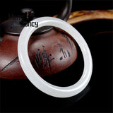Hetian Sheep Fat Jade Round Bangle Bracelet Women