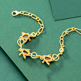 Hetian South Red Goldfish Turquoise Silver Bracelet