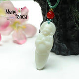 Hetian Jade Buddha Maitreya Pendant Engraved Personalized Men Women Charm