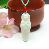 Hetian Jade Buddha Maitreya Pendant Engraved Personalized Men Women Charm