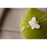 Chinese Style Hetian Jade Butterfly Tassel Pendant Necklace