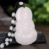 Natural Hetian Jade Guanyin Pendant Amulets Charms Jewelry Couples Gift