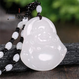 Natural Hetian Jade Guanyin Pendant Amulets Charms Jewelry Couples Gift