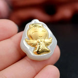 Hetian Jade 24K Pendant Child Angel Necklace Men Women Jade Jewelry
