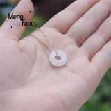 Natural Hetian Jade Safety Buckle Clavicle Chain Women's Accessories