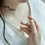 Natural Hetian Jade Safety Buckle Clavicle Chain Women's Accessories