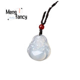 Natural Hetian Jade Wishful Gourd Buddha Pendant