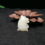 Hetian Jade Zodiac Pendant Necklace Chinese Carved Charm Jewelry