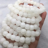 Natural Hetian Jade Bead Bracelet Lucky Amulet Jade Jewelry For Men Women