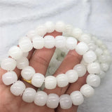 Natural Hetian Jade Bead Bracelet Lucky Amulet Jade Jewelry For Men Women