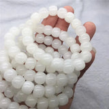 Natural Hetian Jade Bead Bracelet Lucky Amulet Jade Jewelry For Men Women