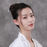 Hetian Magnolia Flower Hairpin Thai Silver Retro Charm Lady Silver Jewelry