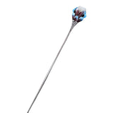 Hetian Magnolia Flower Hairpin Thai Silver Retro Charm Lady Silver Jewelry