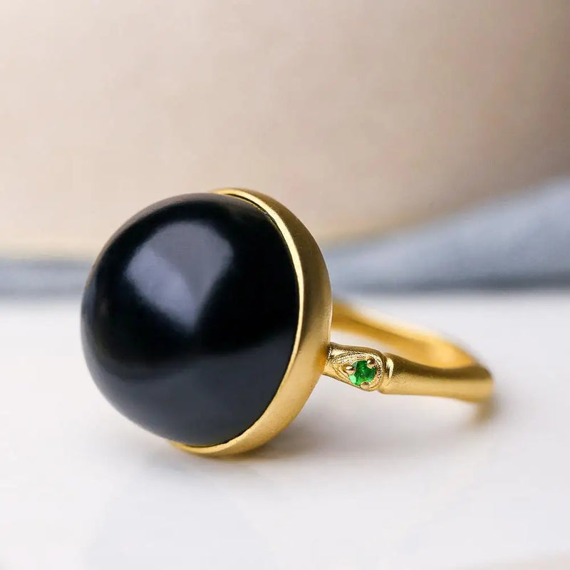 Hetian Jade Silver Ring Chinese Bamboo Charm Women's Jewel