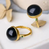 Hetian Jade Silver Ring Chinese Bamboo Charm Women's Jewel
