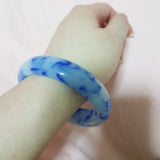 Hetian Jade Flower Bracelet: Porcelain Bangles, Emerald Jewelry for Lady Party