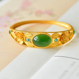 Hetian Jade Bracelet Ancient Craft Bangle Wedding Jewelry