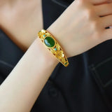 Hetian Jade Bracelet Ancient Craft Bangle Wedding Jewelry