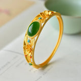 Hetian Jade Bracelet Ancient Craft Bangle Wedding Jewelry