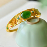 Hetian Jade Bracelet Ancient Craft Bangle Wedding Jewelry