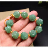 Natural Hetian Jade Coloful Rose Jade Bracelet for Women Bangle Beads