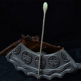 Hetian Jade Magnolia Flower Hairpin Ancient Chinese Hair Accessory
