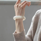 Natural Hetian Jade Bracelet for Women - Mother's Jewelry