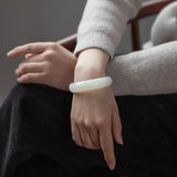Natural Hetian Jade Bracelet for Women - Mother's Jewelry